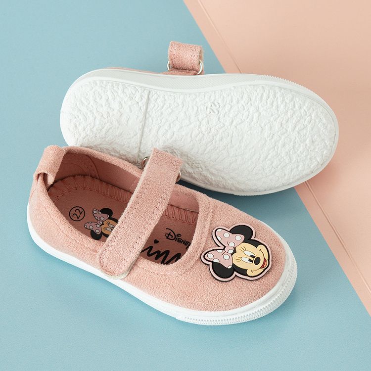 Minnie Mouse pink canvas ballerinas