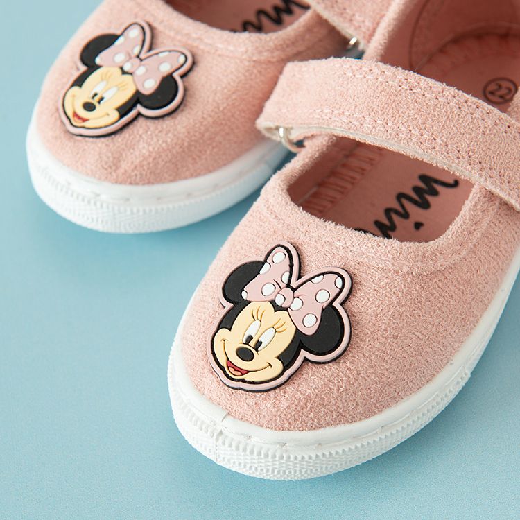 Minnie Mouse pink canvas ballerinas