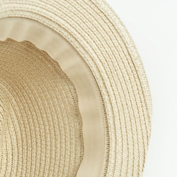 Beige straw hat