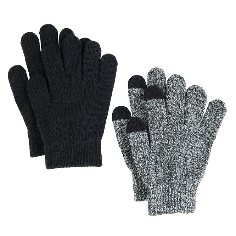 Light grey and grey gloves- 2 pack