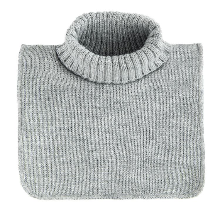 Grey turtleneck scarf