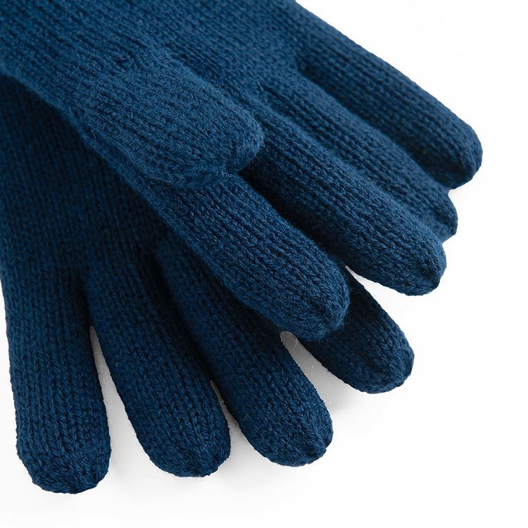 Dark blue gloves