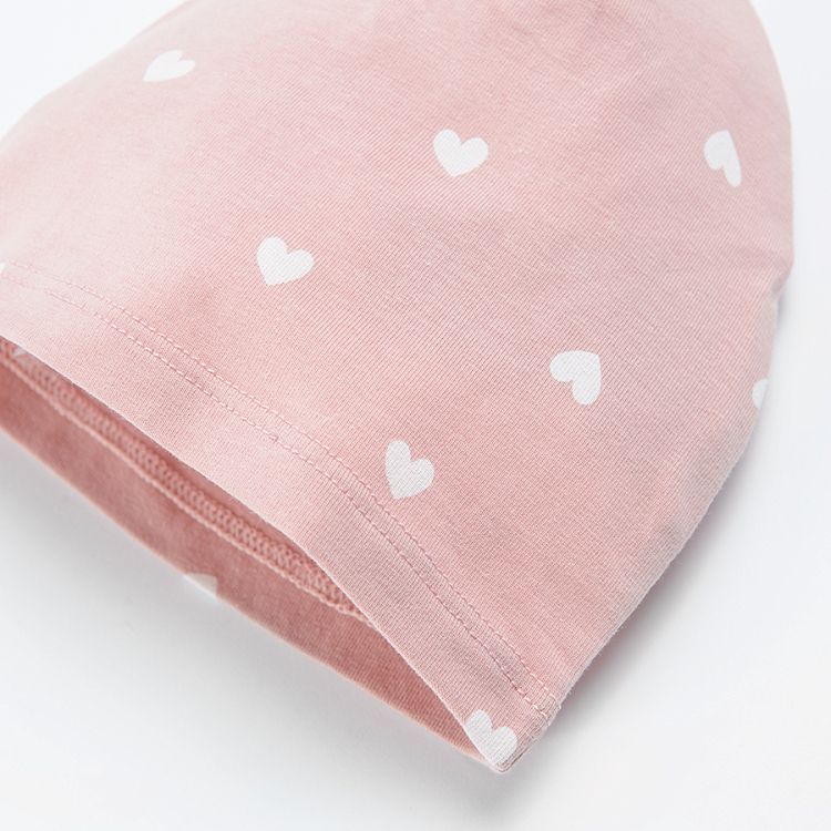 Pink hearts cap