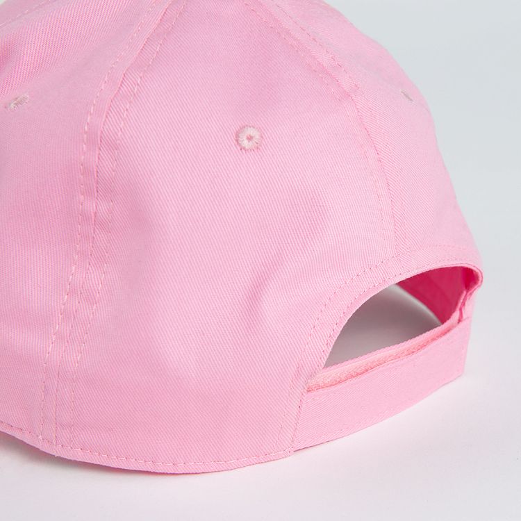 Pink jockey cap Self care club print