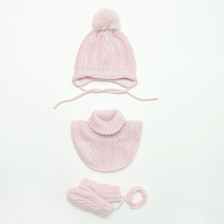 Pink cap with pom pom