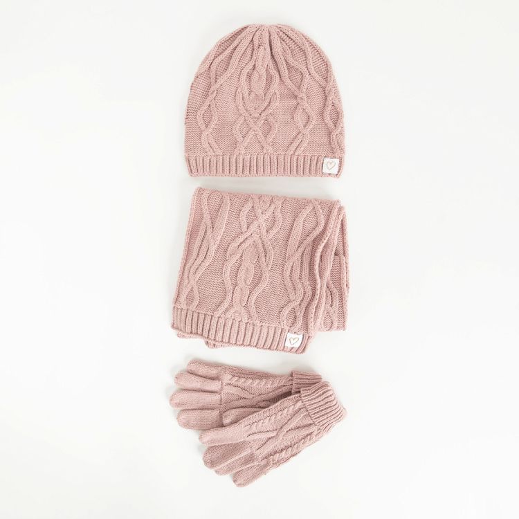 Pink knit cap