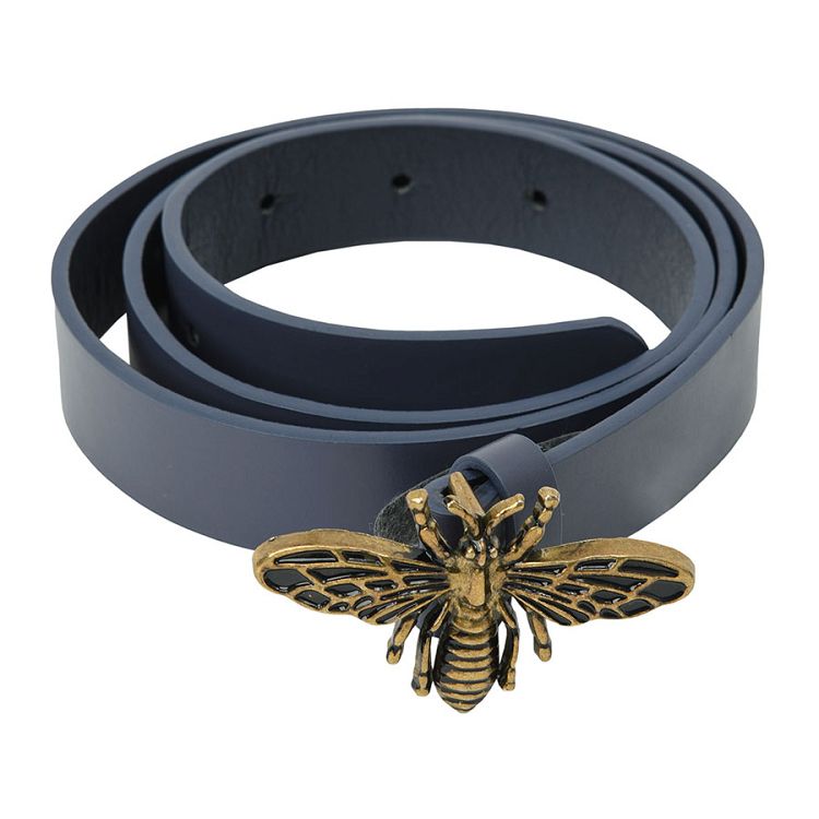 Blue belt with buttefly buckle