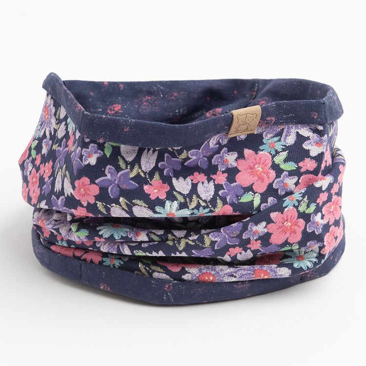 Blue floral neckerchief