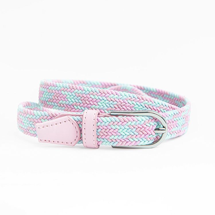 Pink woven belt