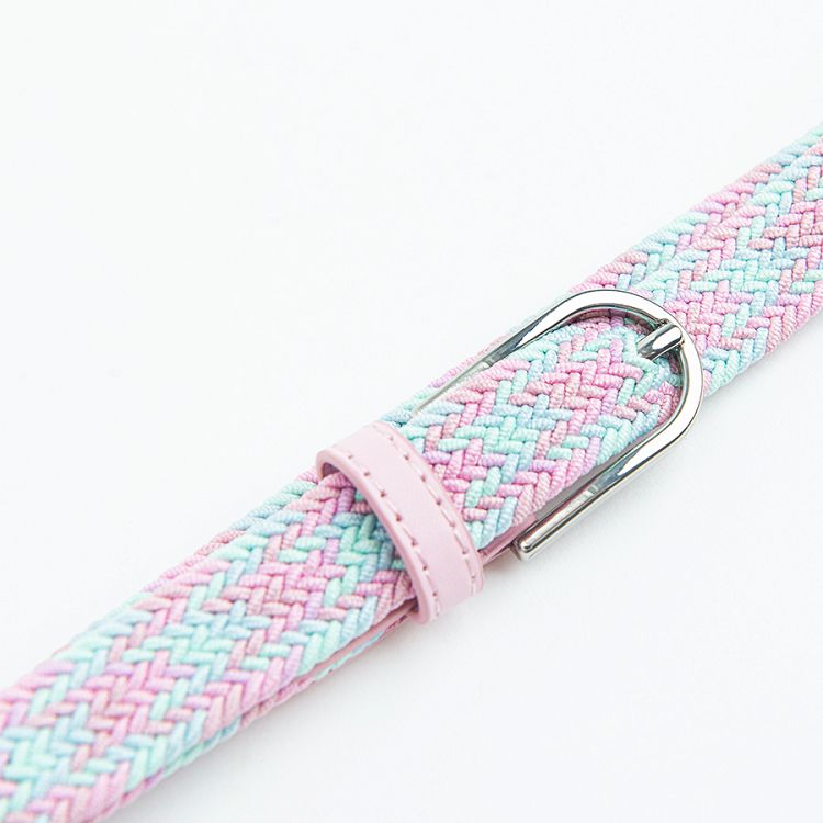 Pink woven belt