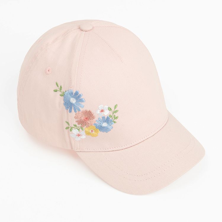 Light pink jockey hat flowers print