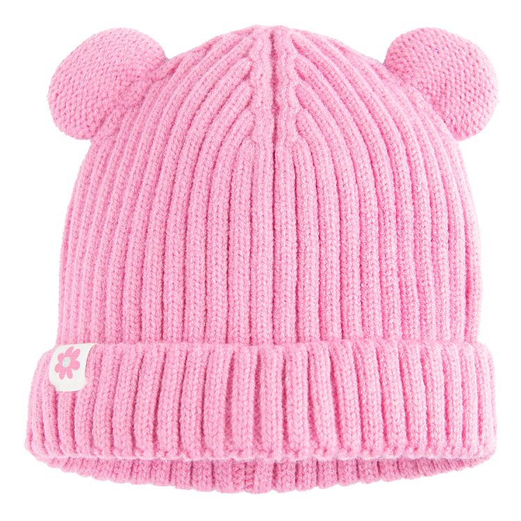 Pink beanie with ears