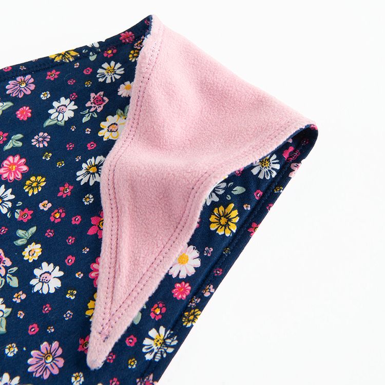 Floral and pink double sided neckerchief