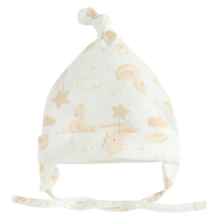 White all year ear flap hat- 2 pack