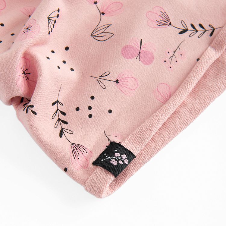 Pink floral snoodscarf