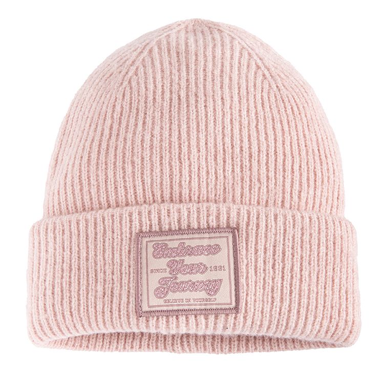 Pink winter beanie