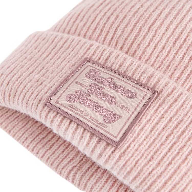 Pink winter beanie