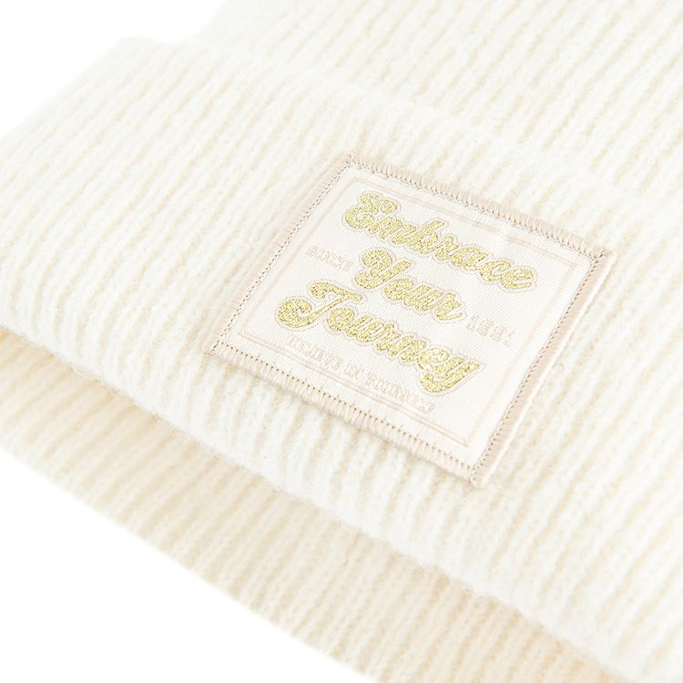 White winter beanie