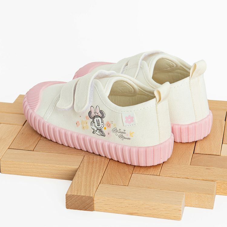 Minnie Mouse white sneakers with scratch