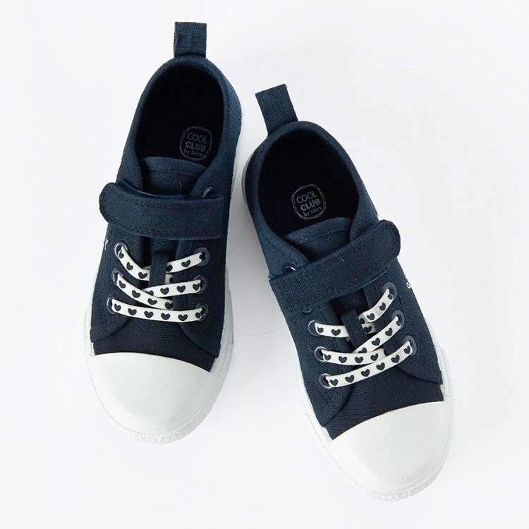 Dark blue sneakers with dog Best Friend print