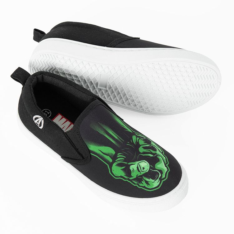 Marvel black canvas slip on