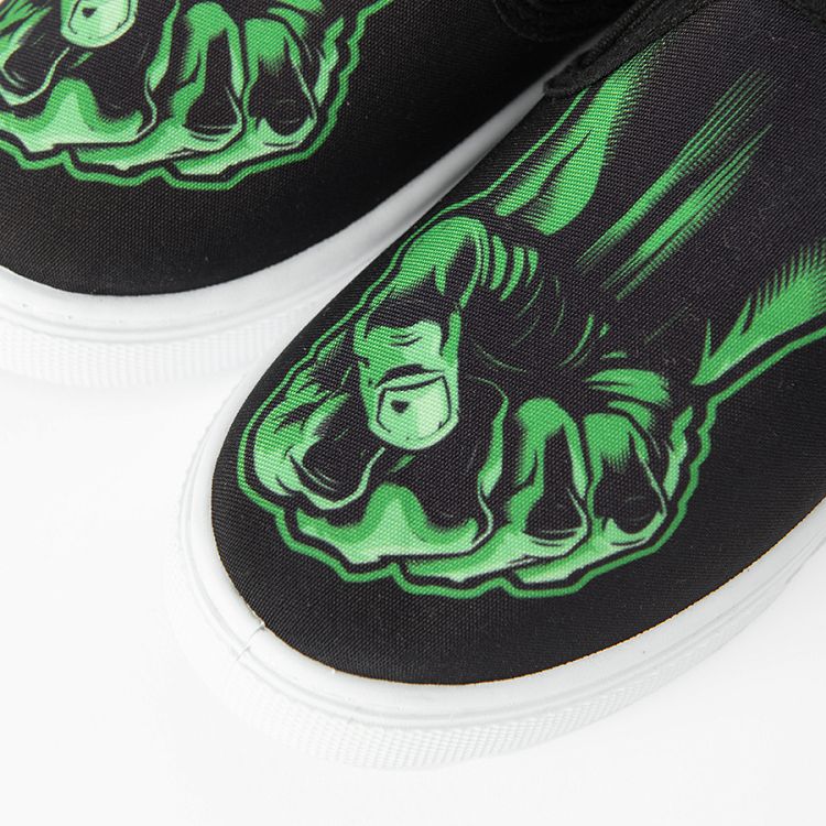 Marvel black canvas slip on