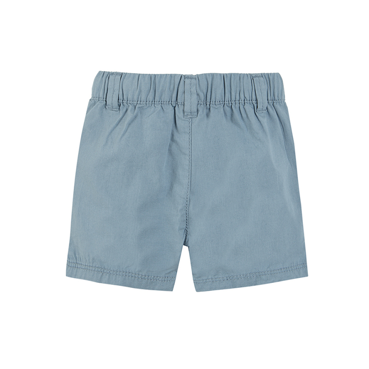 Blue shorts with cord and elastic band