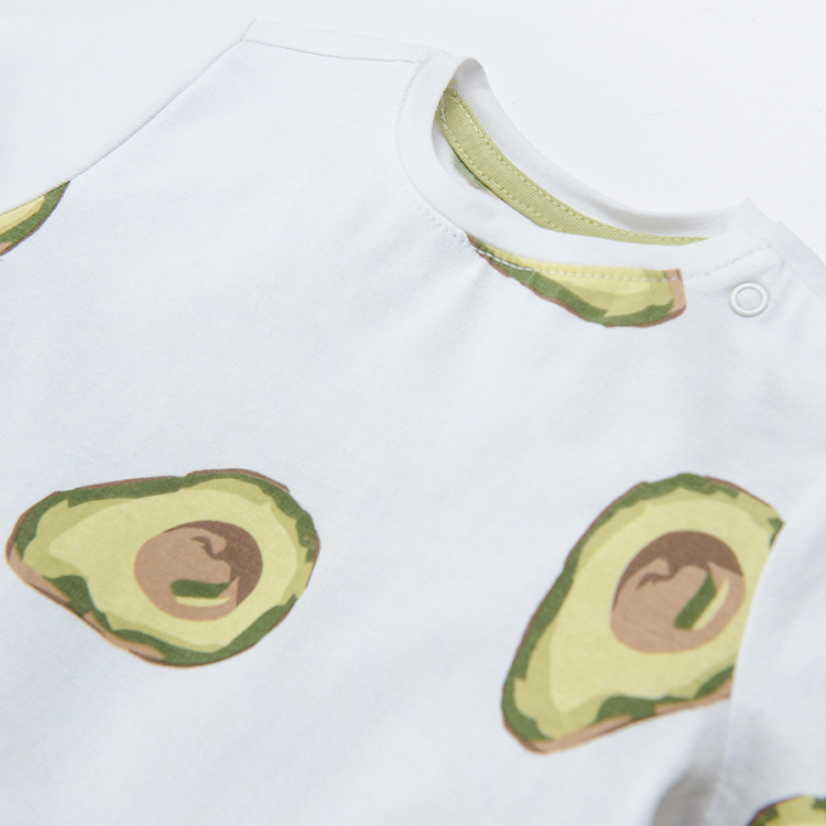 Short sleeve blouse with avocado print