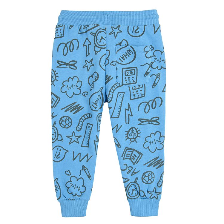 Black and blue back to school jogging pants 2 pack