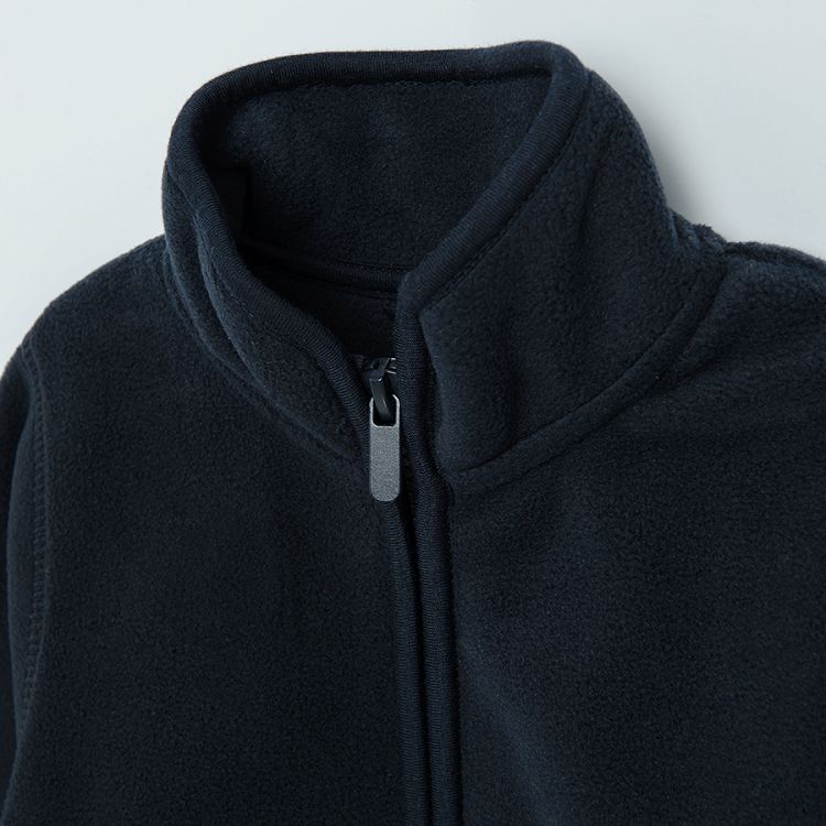 Dark blue zip through sweatshirt