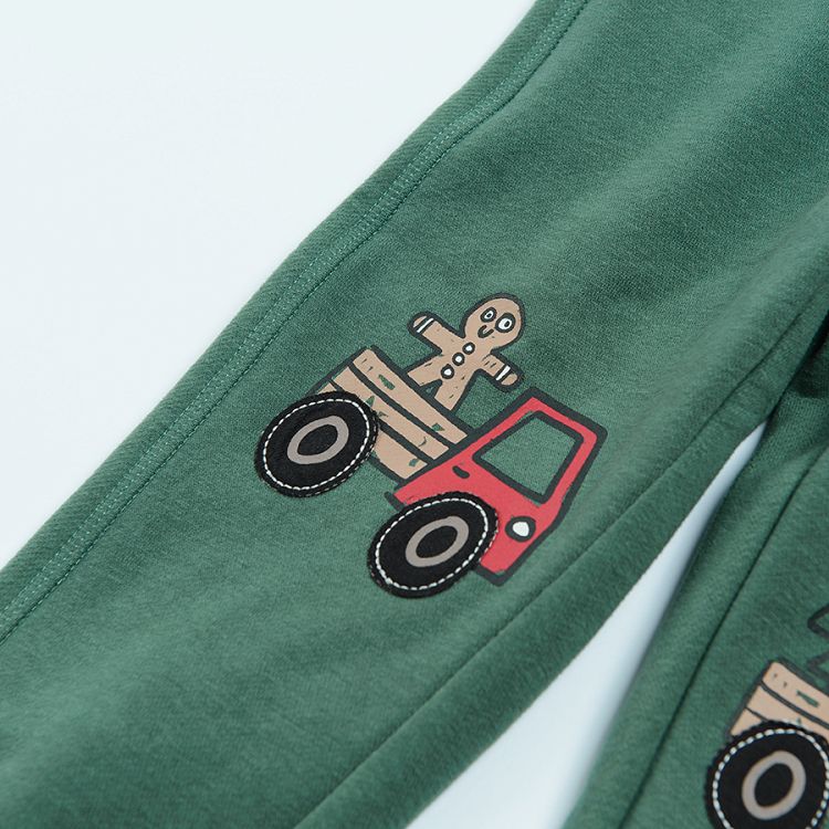 Dark green jogging pants