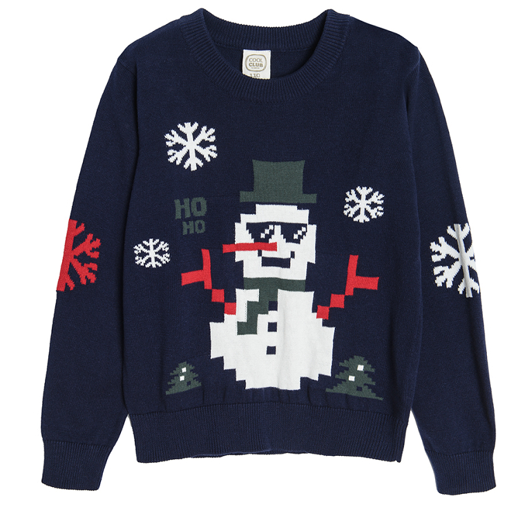 Dark blue Christmas snowman sweatshirt