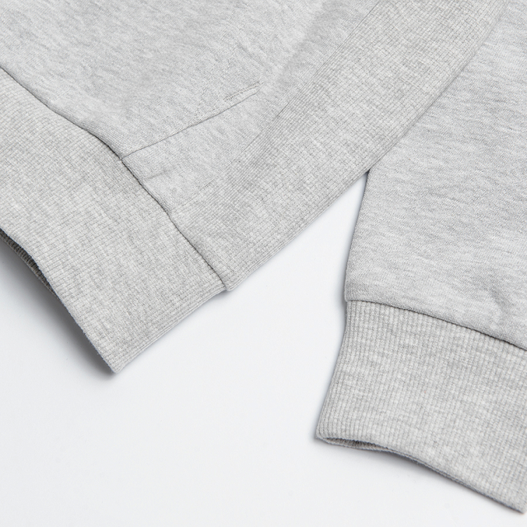 Grey melange hooded sweatshirt