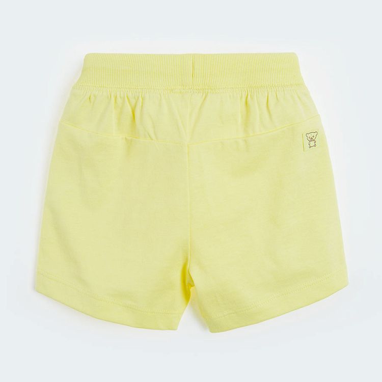 Lime shorts with adjustable waist and Lion is my friend print