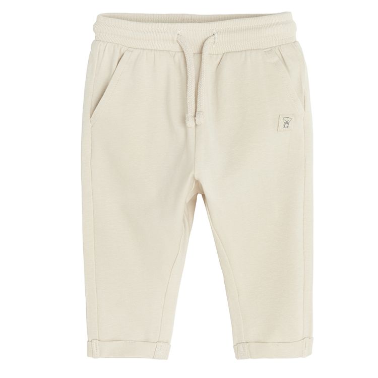 Beige jogging pants