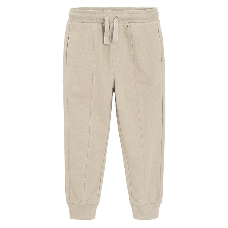 Beige joggings pants with cord