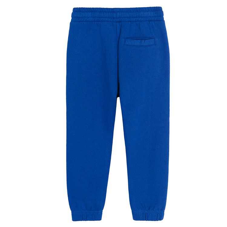 Blue and navy blue jogging pants with adjustable waist 2 pack