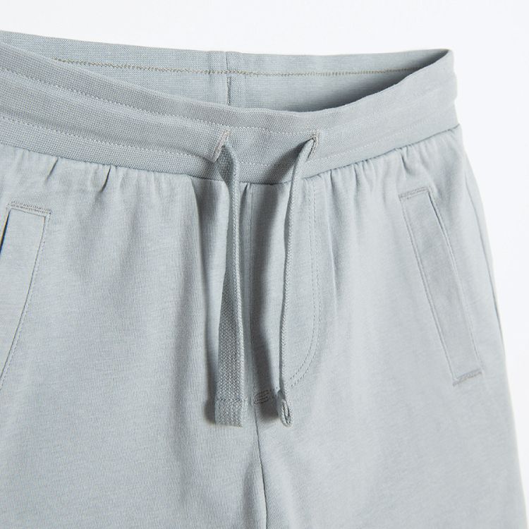 Grey bermuda shorts with adjustable waist