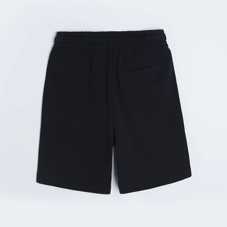 Black shorts with adjustable waist and pockets