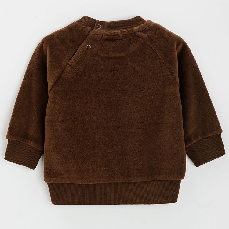 Brown sweatshirt with bear face