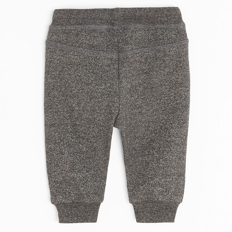 Light grey jogging pants with corded waist