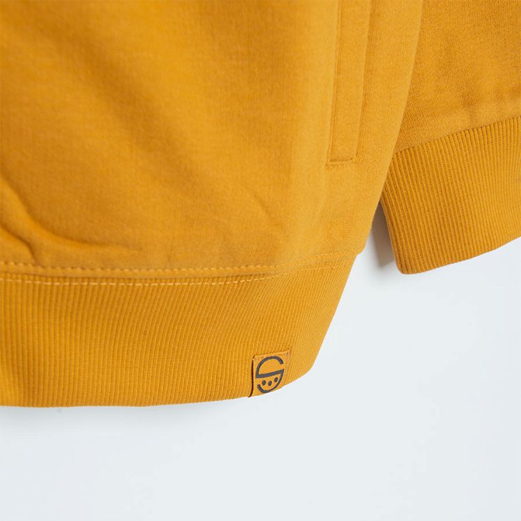 Yellow zip through sweatshirt