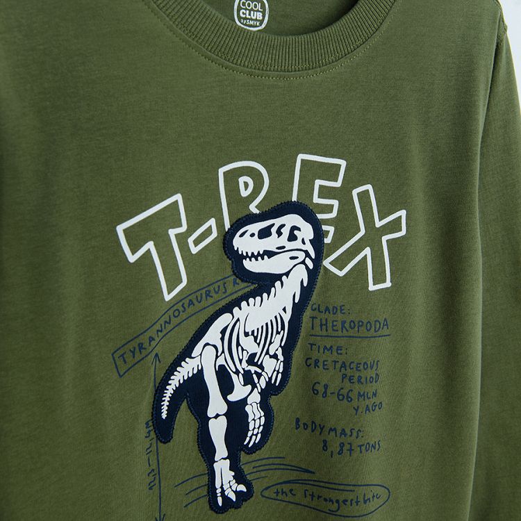 Greem T- Rex print sweatshirt