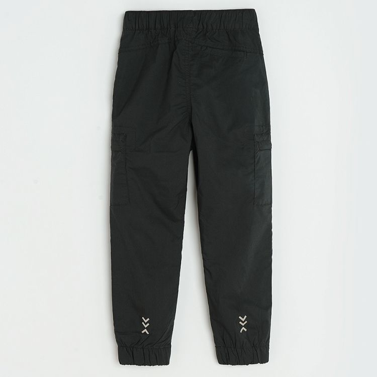 Black cargo trousers