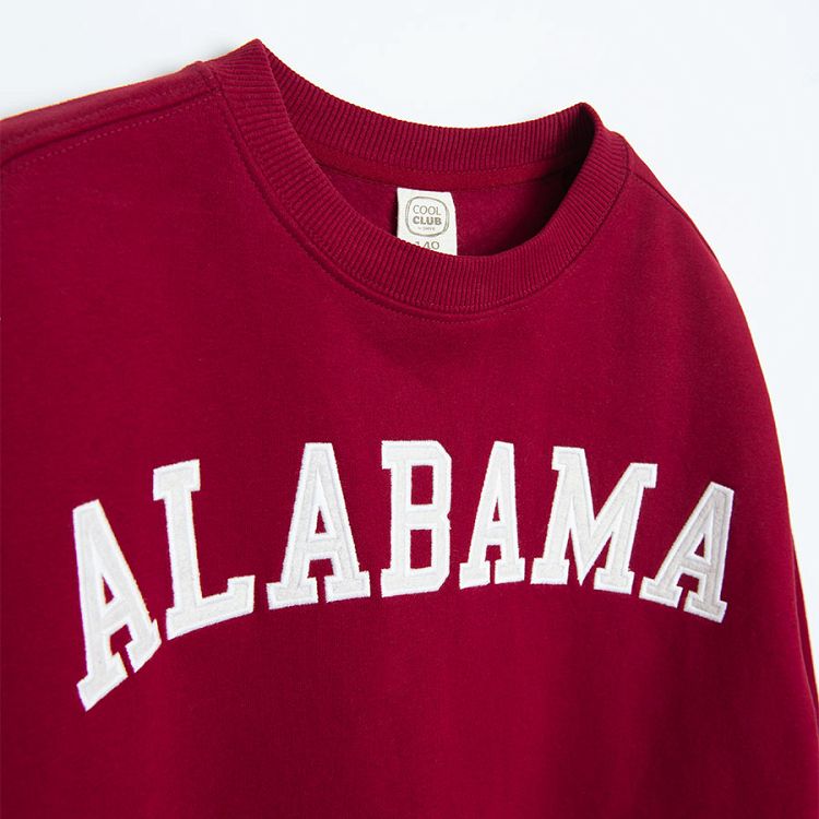 Red long sleeve sweatshirt 'ALABAMA'