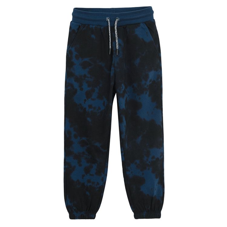 Blue tie dye jogging pants