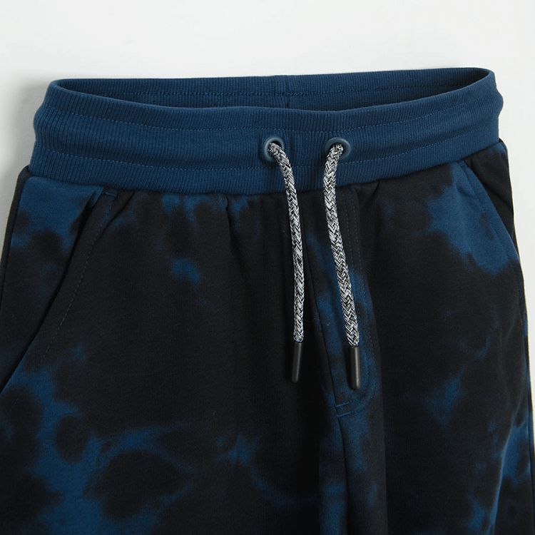 Blue tie dye jogging pants