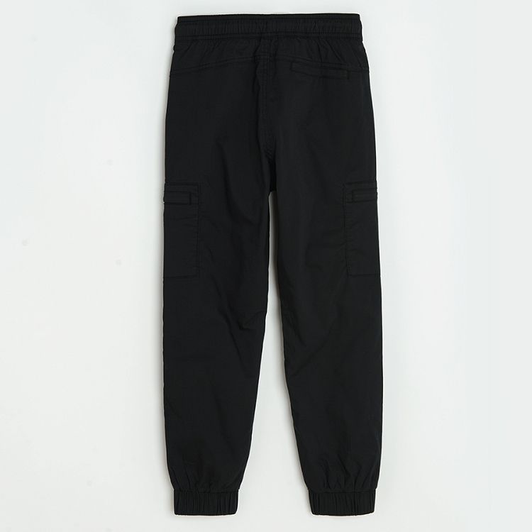 Black cargo trousers