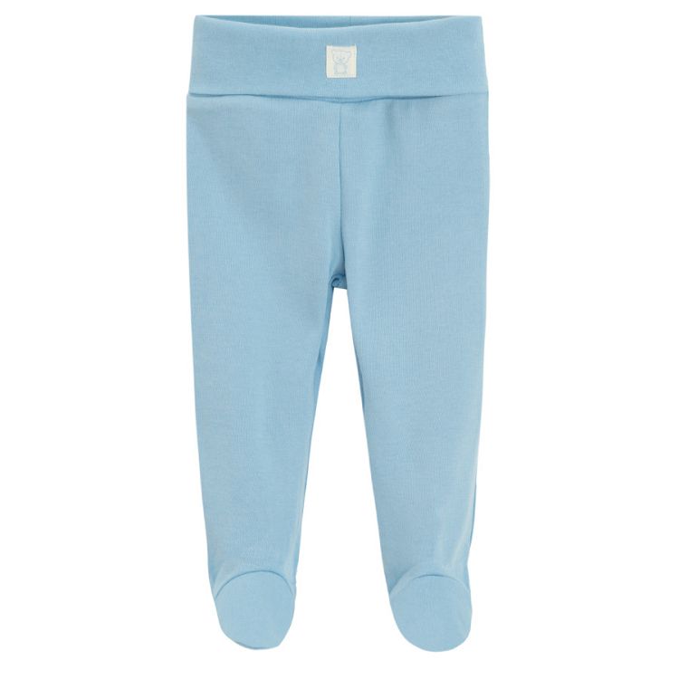 White and blue footed leggings