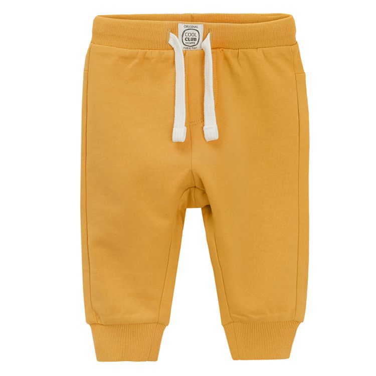 Yellow sweatpants with cord